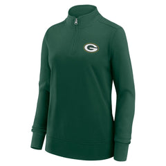 Green Bay Packers Logo Athletic Women's Velocity Quarter-Zip Jacket - Green Jackets