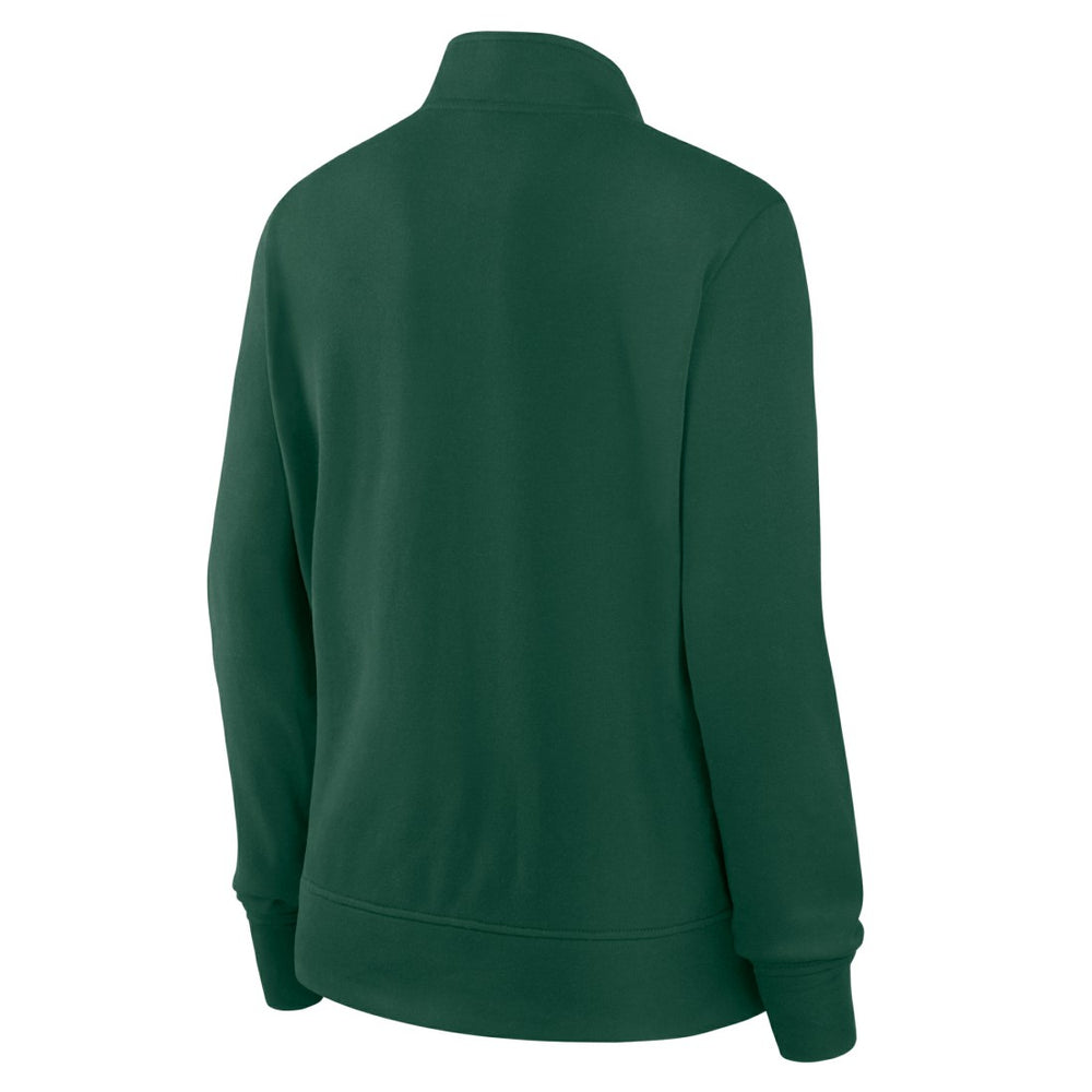 Green Bay Packers Logo Athletic Women's Velocity Quarter-Zip Jacket - Green Jackets