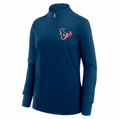 Houston Texans Logo Athletic Women's Velocity Quarter-Zip Jacket - Navy Jackets