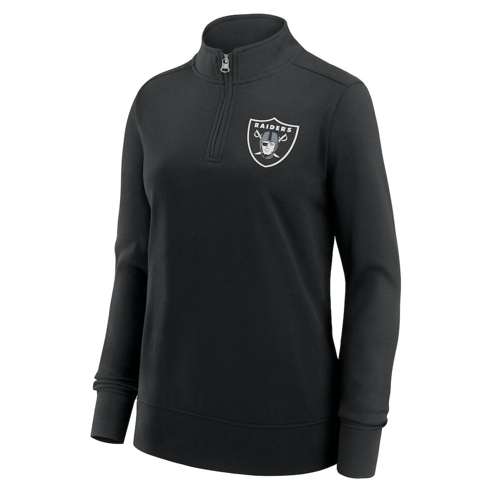 Las Vegas Raiders Logo Athletic Women's Velocity Quarter-Zip Jacket - Black Jackets