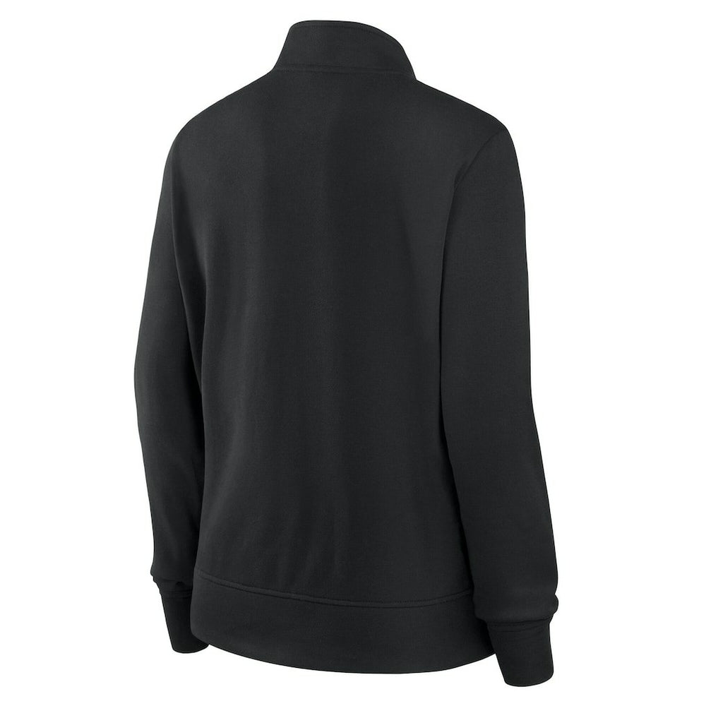 Las Vegas Raiders Logo Athletic Women's Velocity Quarter-Zip Jacket - Black Jackets