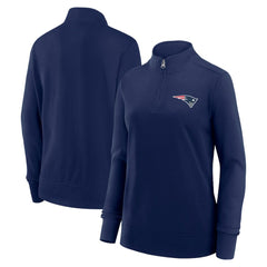 New England Patriots Logo Athletic Women's Velocity Quarter-Zip Jacket - Navy Jackets