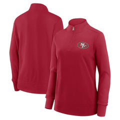 San Francisco 49ers Logo Athletic Women's Velocity Quarter-Zip Jacket - Scarlet Jackets