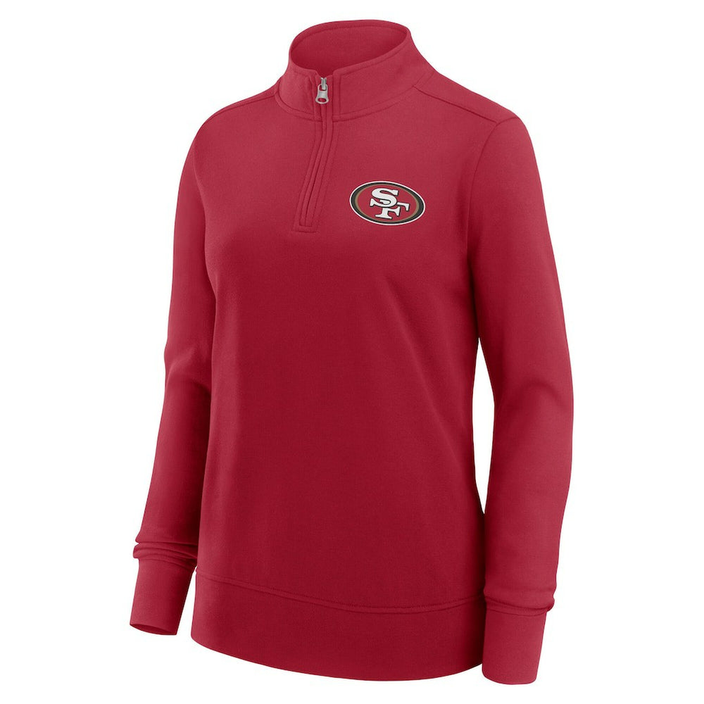 San Francisco 49ers Logo Athletic Women's Velocity Quarter-Zip Jacket - Scarlet Jackets