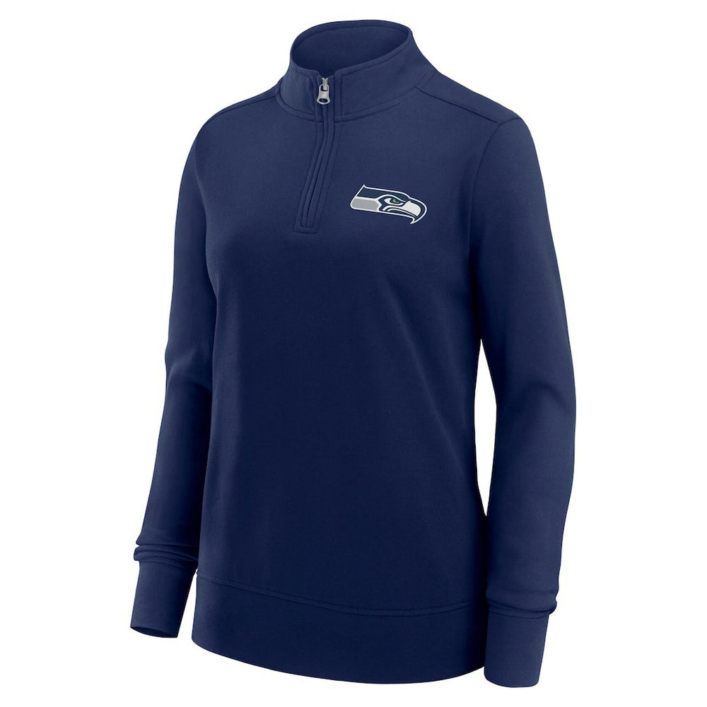 Seattle Seahawks Logo Athletic Women's Velocity Quarter-Zip Jacket - College Navy Jackets