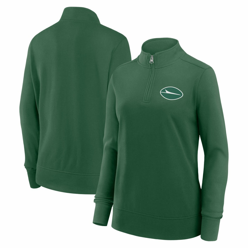 New York Jets Logo Athletic Women's Velocity Quarter-Zip Jacket - Green Jackets