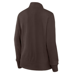 Cleveland Browns Logo Athletic Women's Velocity Quarter-Zip Jacket - Brown Jackets