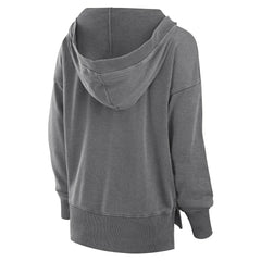 Jacksonville Jaguars Women's Initiative Snow Wash French Terry V-Neck Pullover Hoodie - Heather Charcoal Hoodies