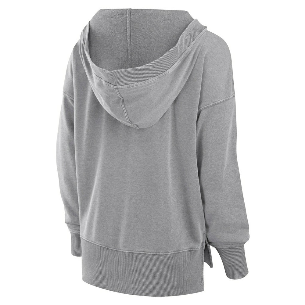 Cleveland Browns Women's Initiative Snow Wash French Terry V-Neck Pullover Hoodie - Heather Gray Hoodies