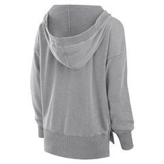 Cleveland Browns Women's Initiative Snow Wash French Terry V-Neck Pullover Hoodie - Heather Gray Hoodies