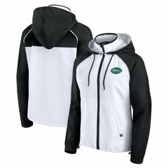 New York Jets Women's Full-Zip Anorak Hoodie Jacket - White Hoodies