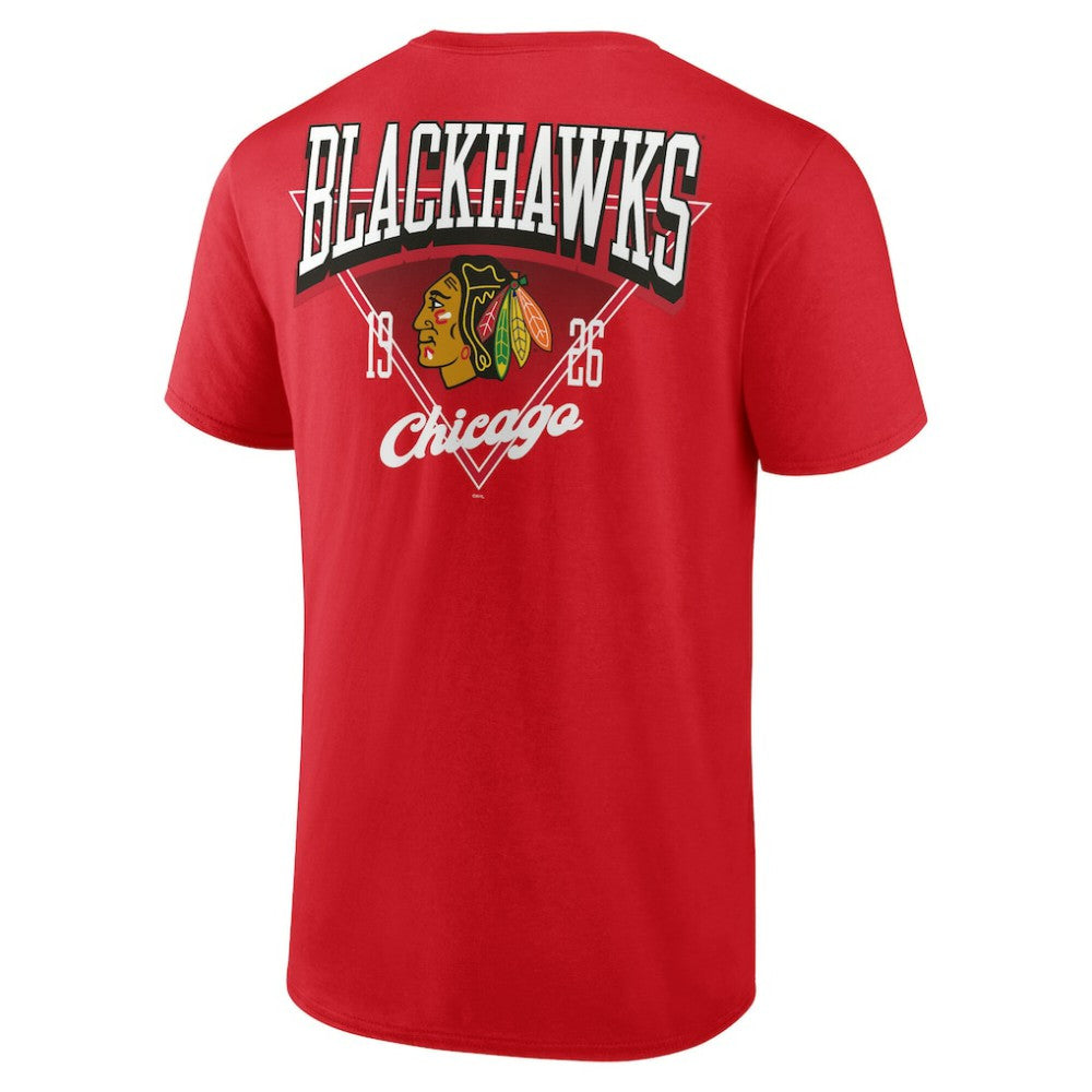 Chicago Blackhawks Logo Athletic Never Over T-Shirt - Red | US 201195124