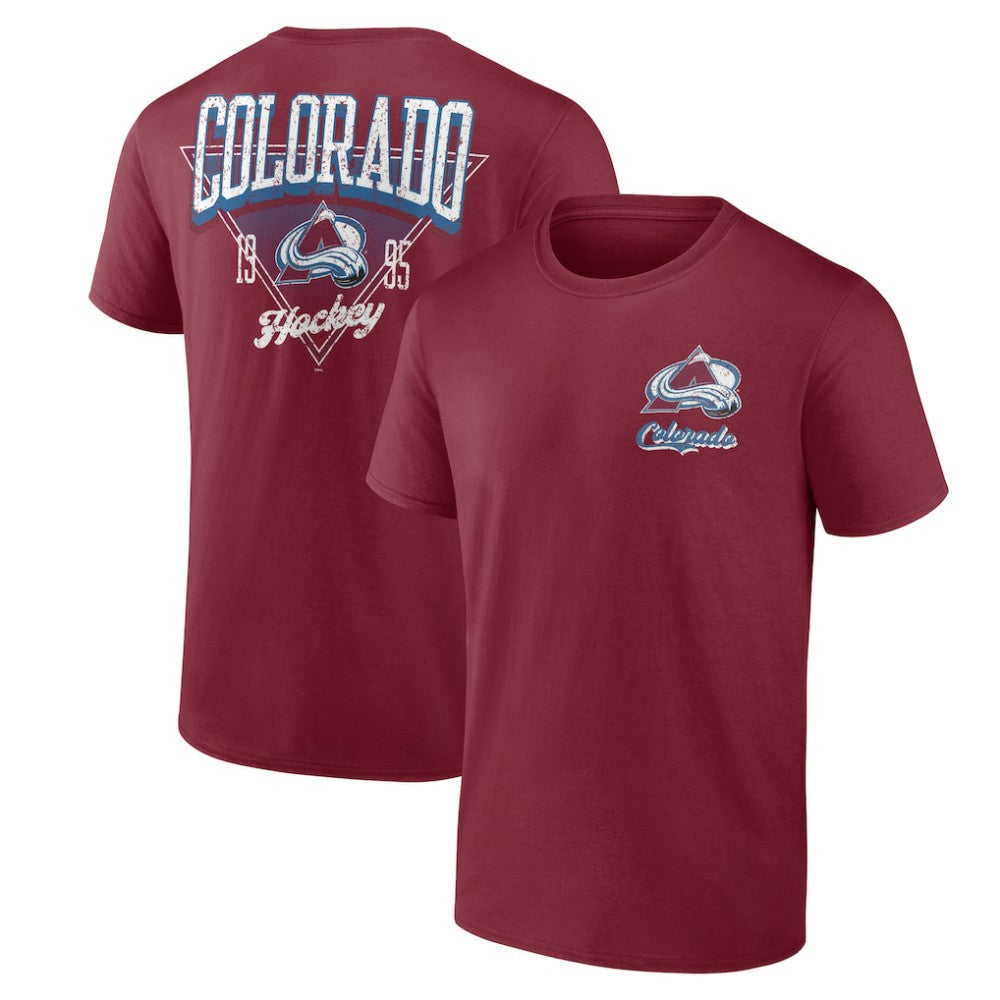 Colorado Avalanche Logo Athletic Never Over T-Shirt - Burgundy | US 201195131