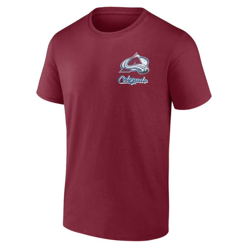 Colorado Avalanche Logo Athletic Never Over T-Shirt - Burgundy | US 201195131