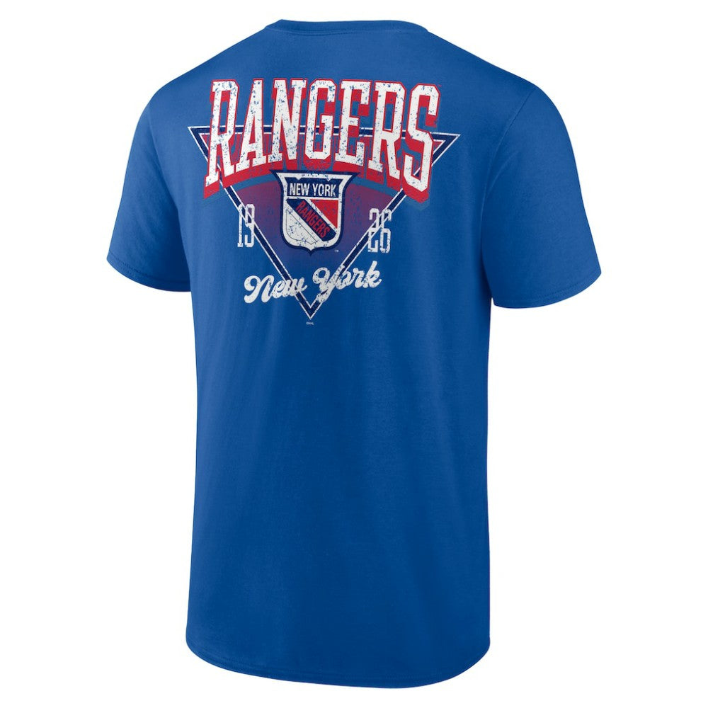 New York Rangers Logo Athletic Never Over T-Shirt - Blue | US 201195137
