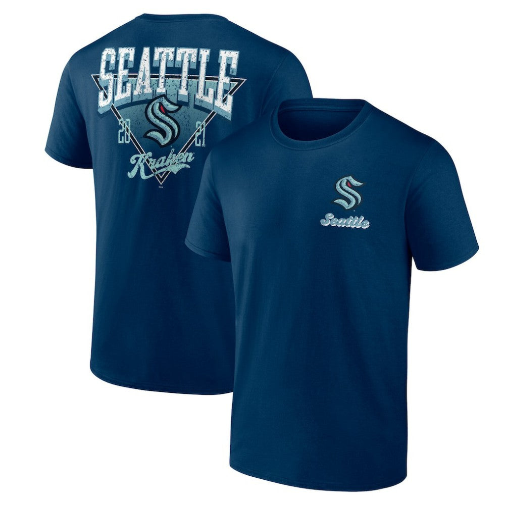 Seattle Kraken Logo Athletic Never Over T-Shirt - Navy | US 201195147