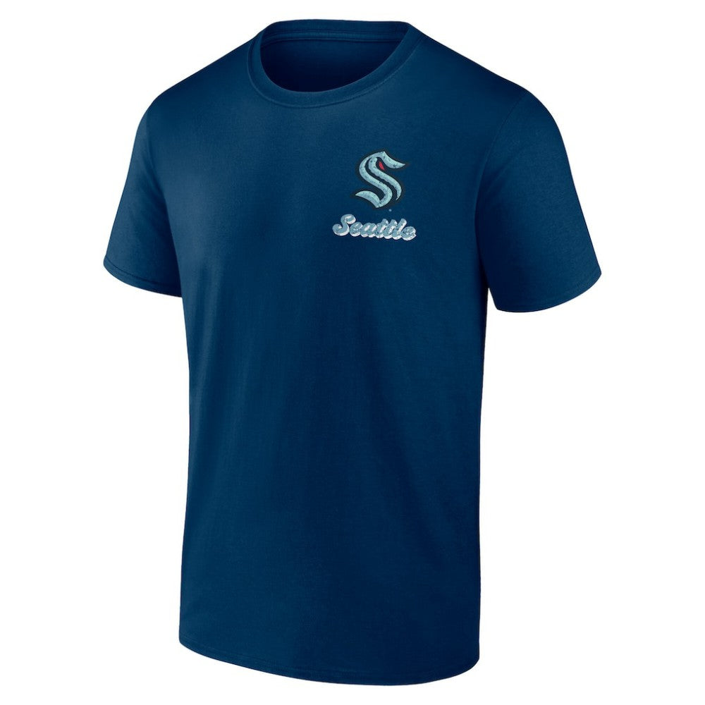 Seattle Kraken Logo Athletic Never Over T-Shirt - Navy | US 201195147