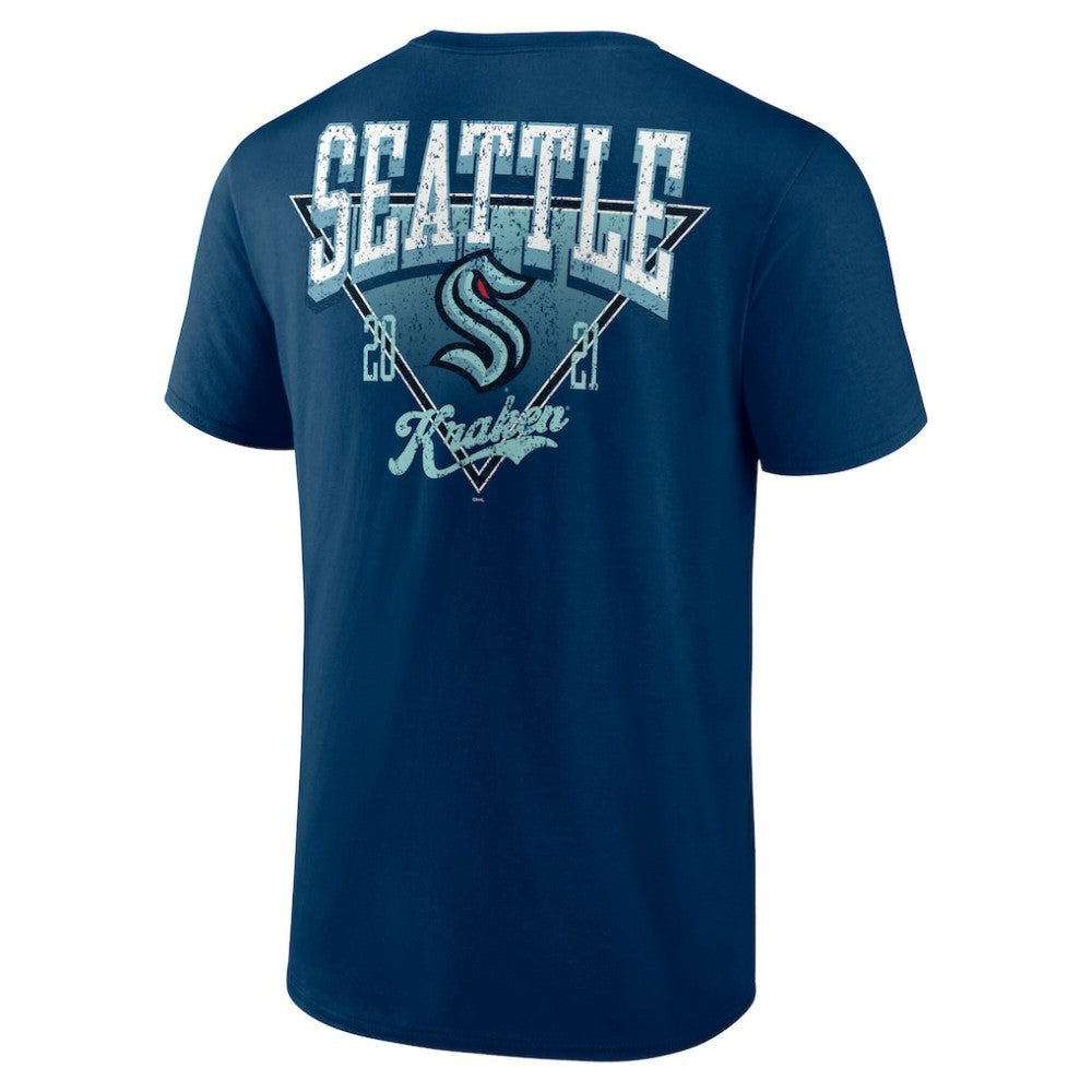 Seattle Kraken Logo Athletic Never Over T-Shirt - Navy | US 201195147