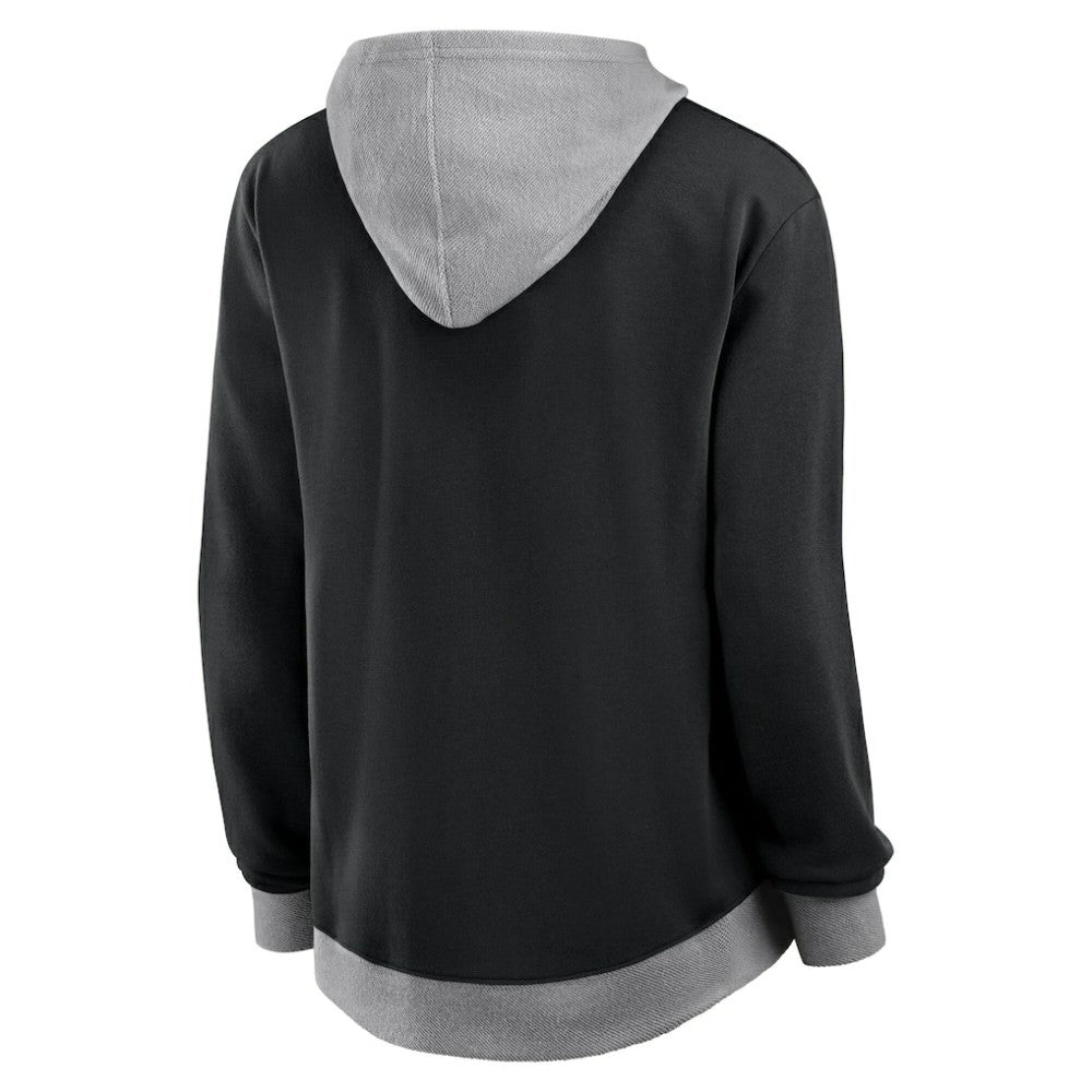 Pittsburgh Penguins Logo Athletic Women's Hit It French Terry Full-Zip Hoodie - Black | US 201195253