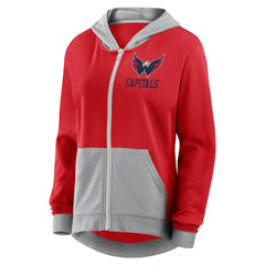 Washington Capitals Logo Athletic Women's Hit It French Terry Full-Zip Hoodie - Red | US 201195265