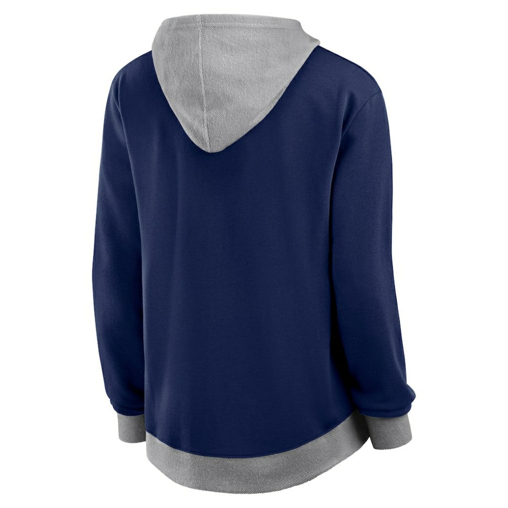 Nashville Predators Logo Athletic Women's Hit It French Terry Full-Zip Hoodie - Navy | US 201195266