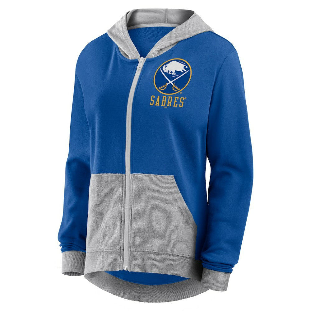 Buffalo Sabres Logo Athletic Women's Hit It French Terry Full-Zip Hoodie - Royal | US 201195276