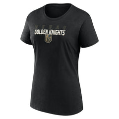 Vegas Golden Knights Logo Athletic Women's Launch Scoop Neck T-Shirt - Black | US 201195297