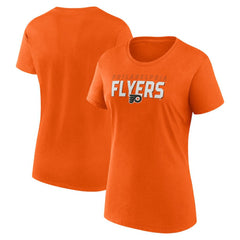 Philadelphia Flyers Logo Athletic Women's Launch Scoop Neck T-Shirt - Orange | US 201195303