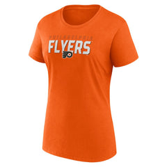 Philadelphia Flyers Logo Athletic Women's Launch Scoop Neck T-Shirt - Orange | US 201195303