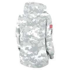 Tennessee Titans Women's 2024 Salute To Service Club Fleece Oversized Pullover Hoodie - Arctic Camo Hoodies
