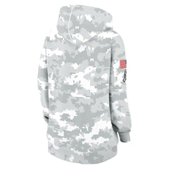 New York Giants Women's 2024 Salute To Service Club Fleece Oversized Pullover Hoodie - Arctic Camo Hoodies