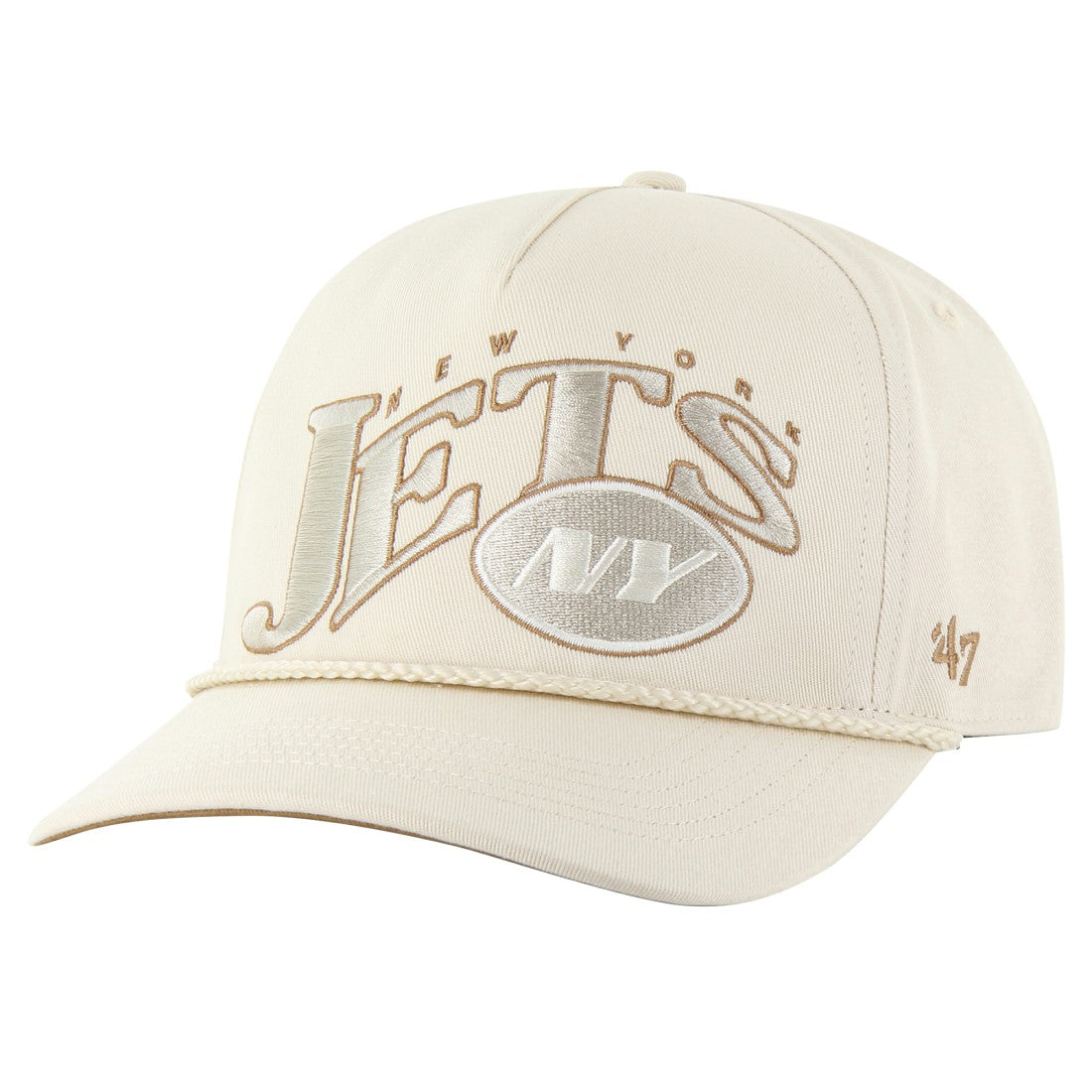 New York Jets '47 Wave Rope Hitch Adjustable Hat - Natural Hats