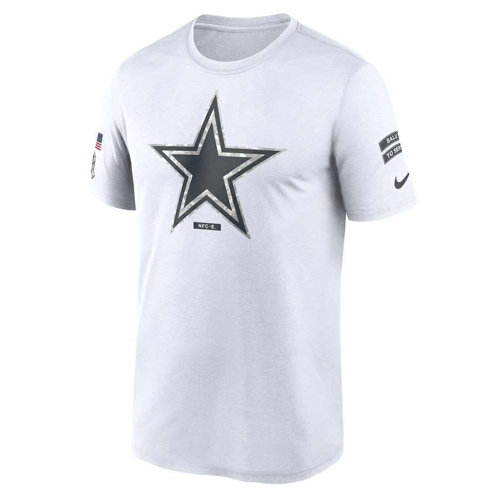 Dallas Cowboys 2024 Salute To Service Legend Performance T-Shirt - White T-shirts