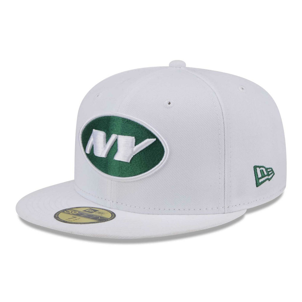 New York Jets New Era Omaha 59FIFTY Fitted Hat - White Hats