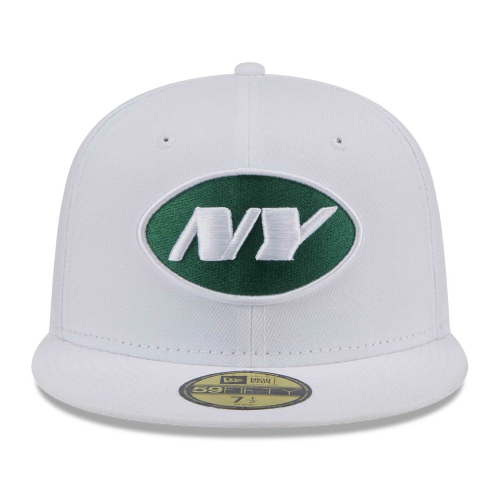 New York Jets New Era Omaha 59FIFTY Fitted Hat - White Hats