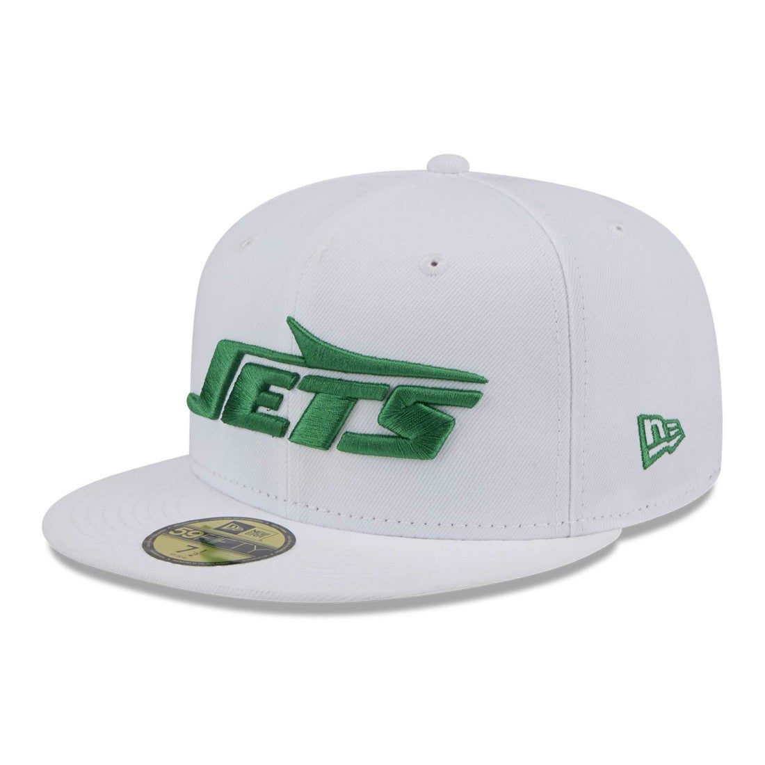 New York Jets New Era Wordmark Omaha 59FIFTY Fitted Hat - White Hats