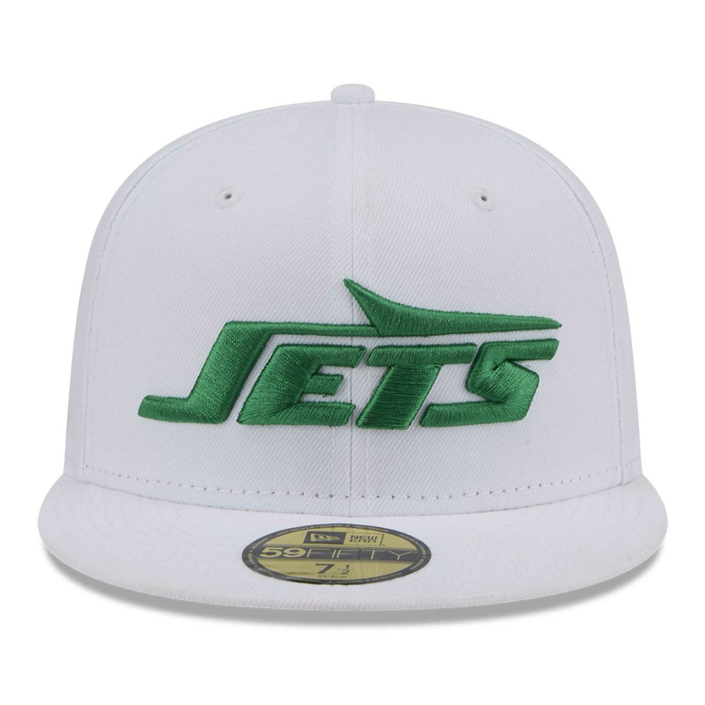 New York Jets New Era Wordmark Omaha 59FIFTY Fitted Hat - White Hats
