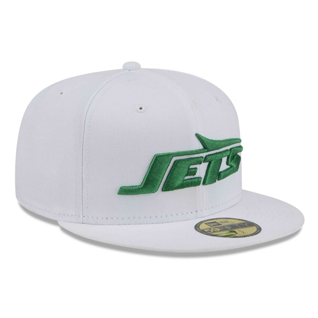 New York Jets New Era Wordmark Omaha 59FIFTY Fitted Hat - White Hats