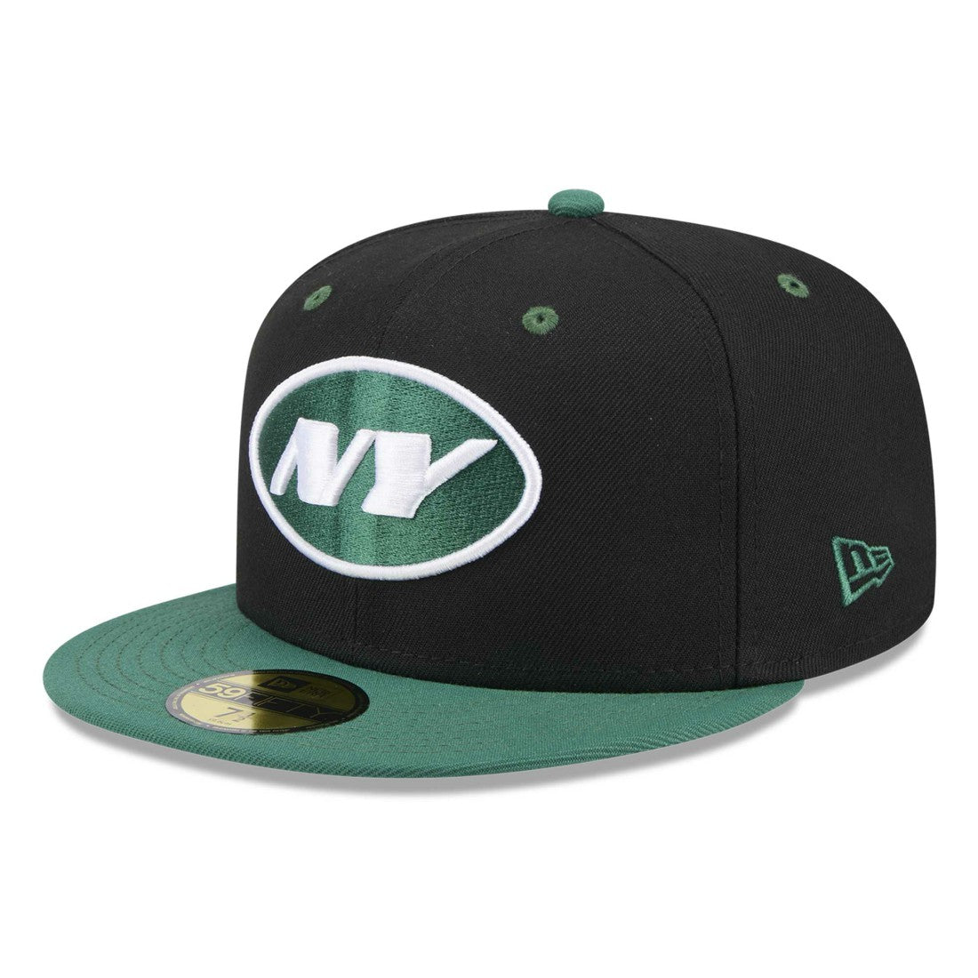 New York Jets New Era Flipside 2Tone 59FIFTY Fitted Hat - Black/Green Hats