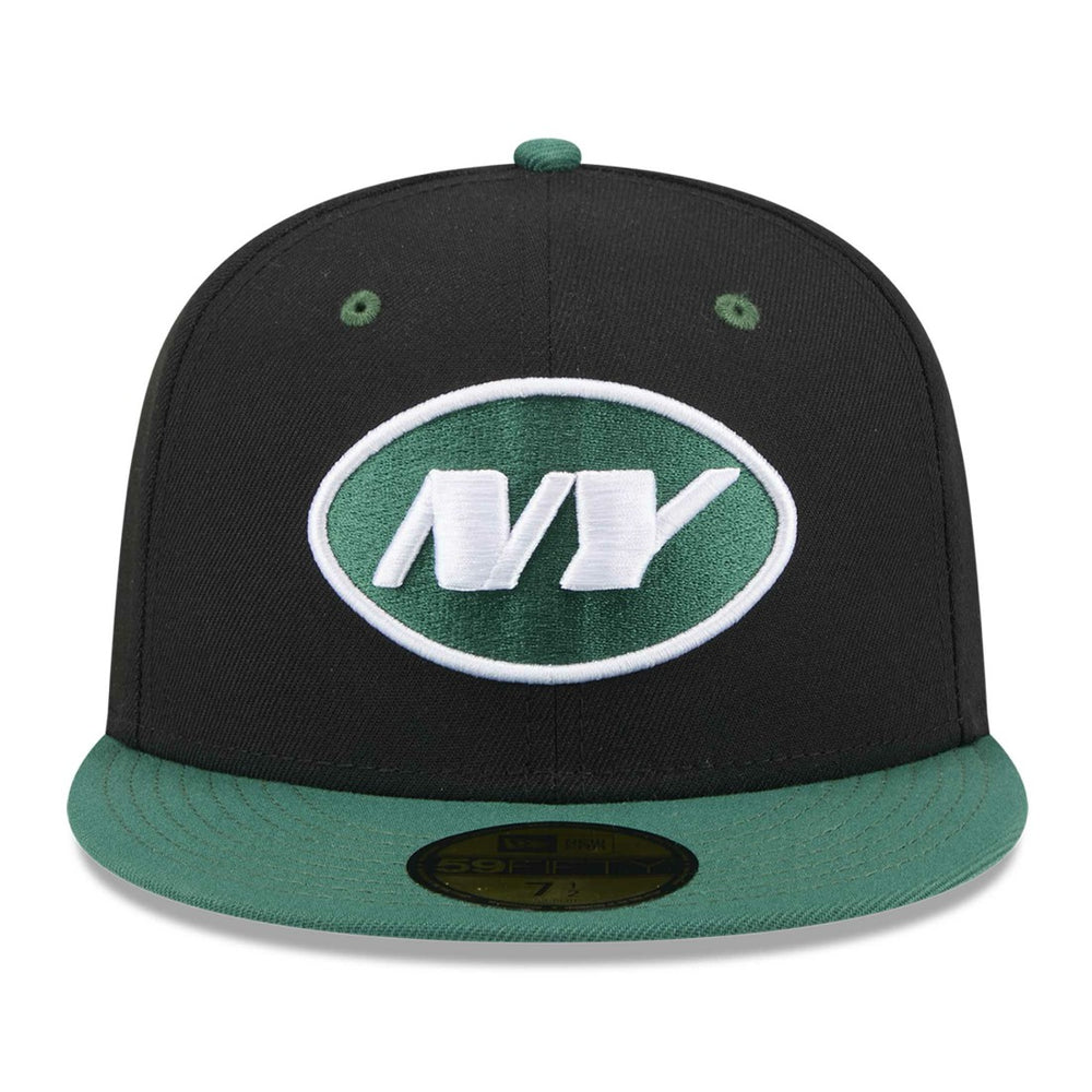 New York Jets New Era Flipside 2Tone 59FIFTY Fitted Hat - Black/Green Hats
