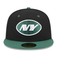New York Jets New Era Flipside 2Tone 59FIFTY Fitted Hat - Black/Green Hats