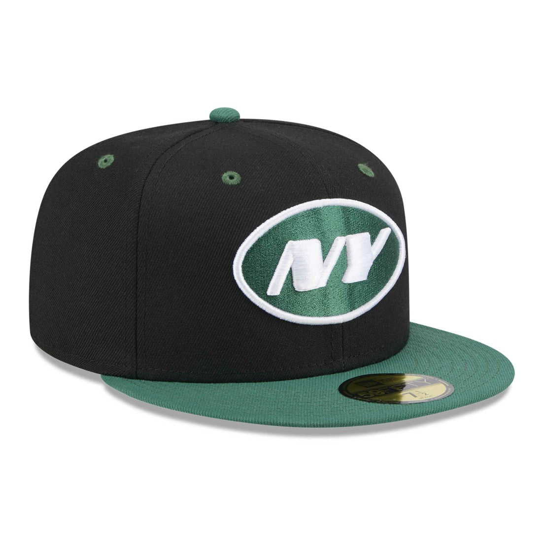 New York Jets New Era Flipside 2Tone 59FIFTY Fitted Hat - Black/Green Hats