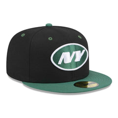 New York Jets New Era Flipside 2Tone 59FIFTY Fitted Hat - Black/Green Hats