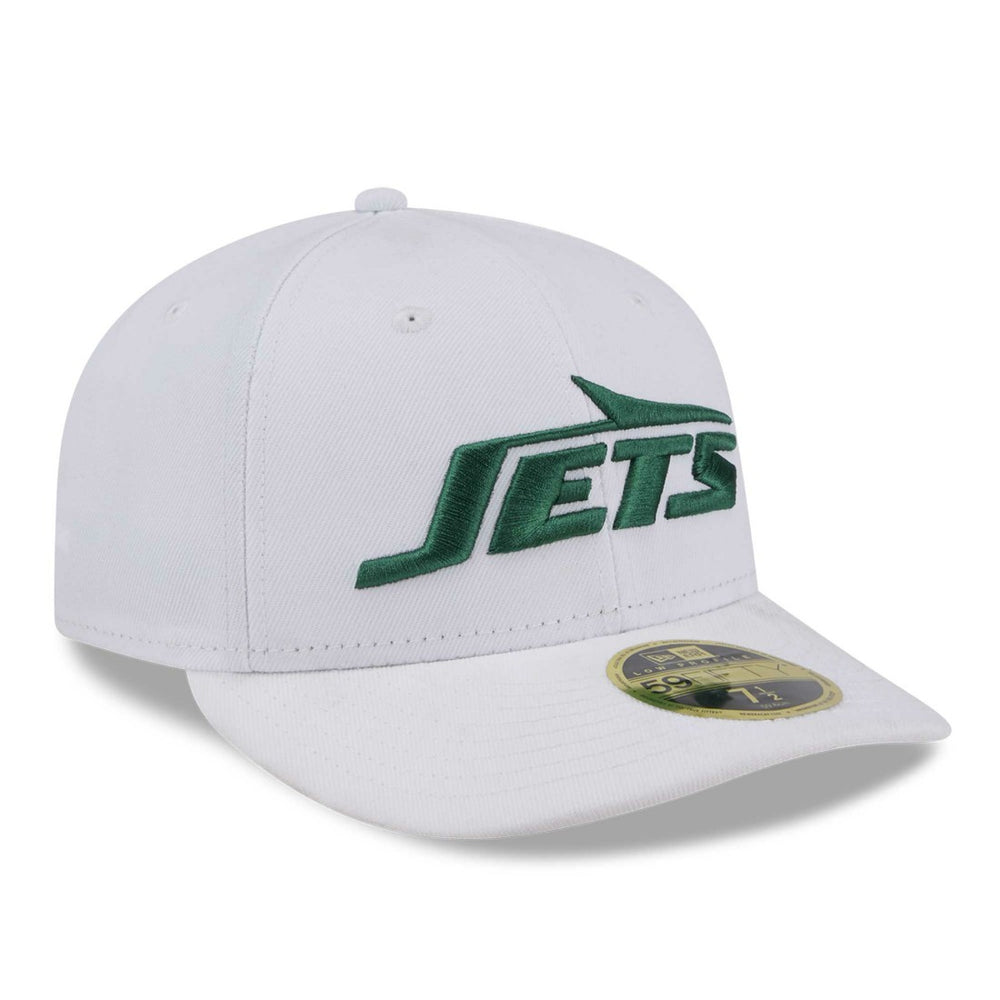 New York Jets New Era Wordmark Omaha Low Profile 59FIFTY Fitted Hat - White Hats