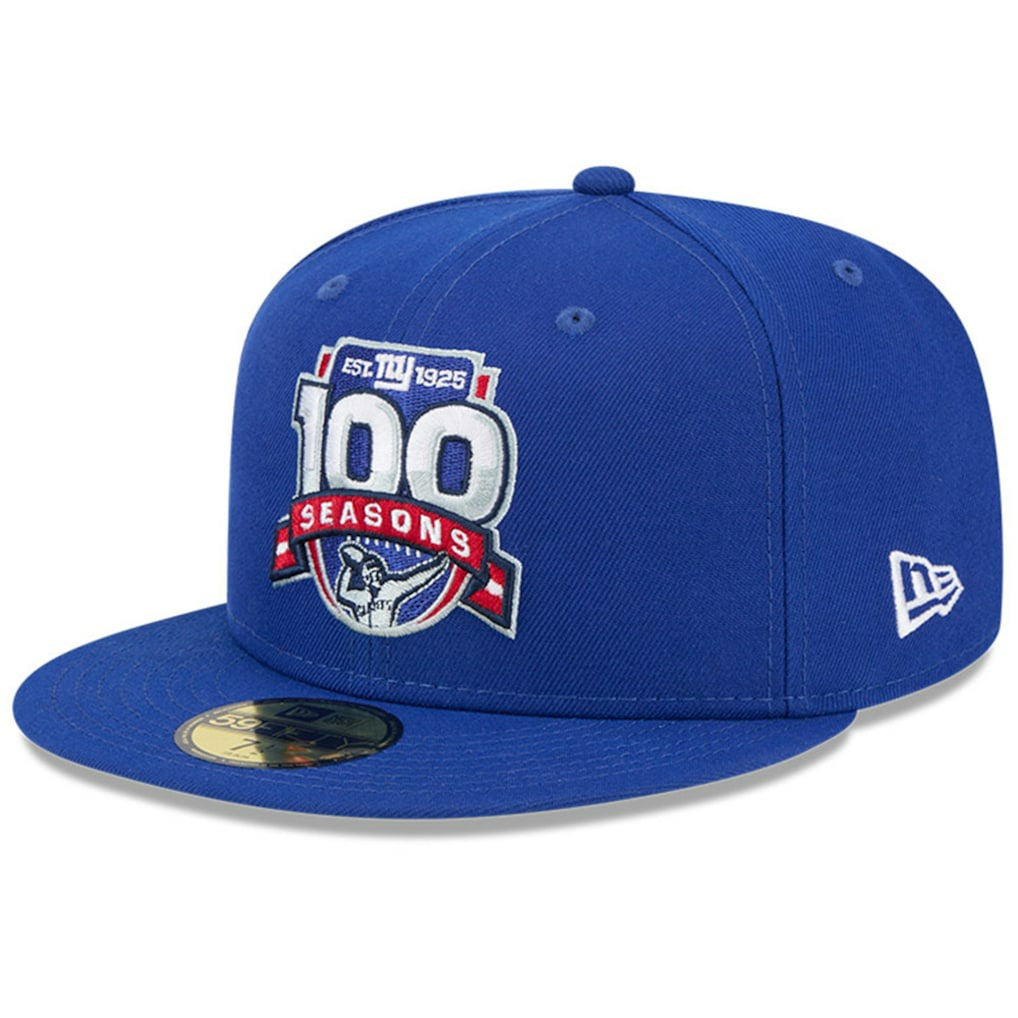 New York Giants New Era 100th Season 59FIFTY Fitted Hat - Royal Hats