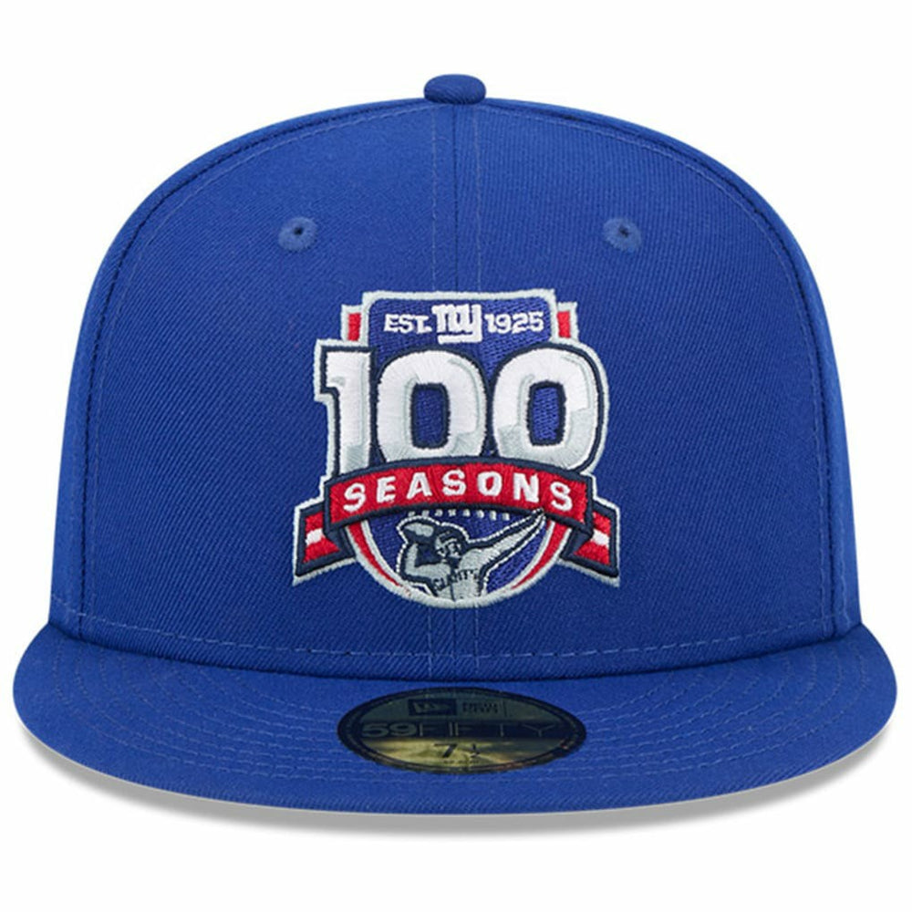 New York Giants New Era 100th Season 59FIFTY Fitted Hat - Royal Hats