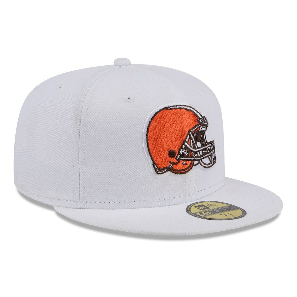 Cleveland Browns New Era Omaha 59FIFTY Fitted Hat - White Hats