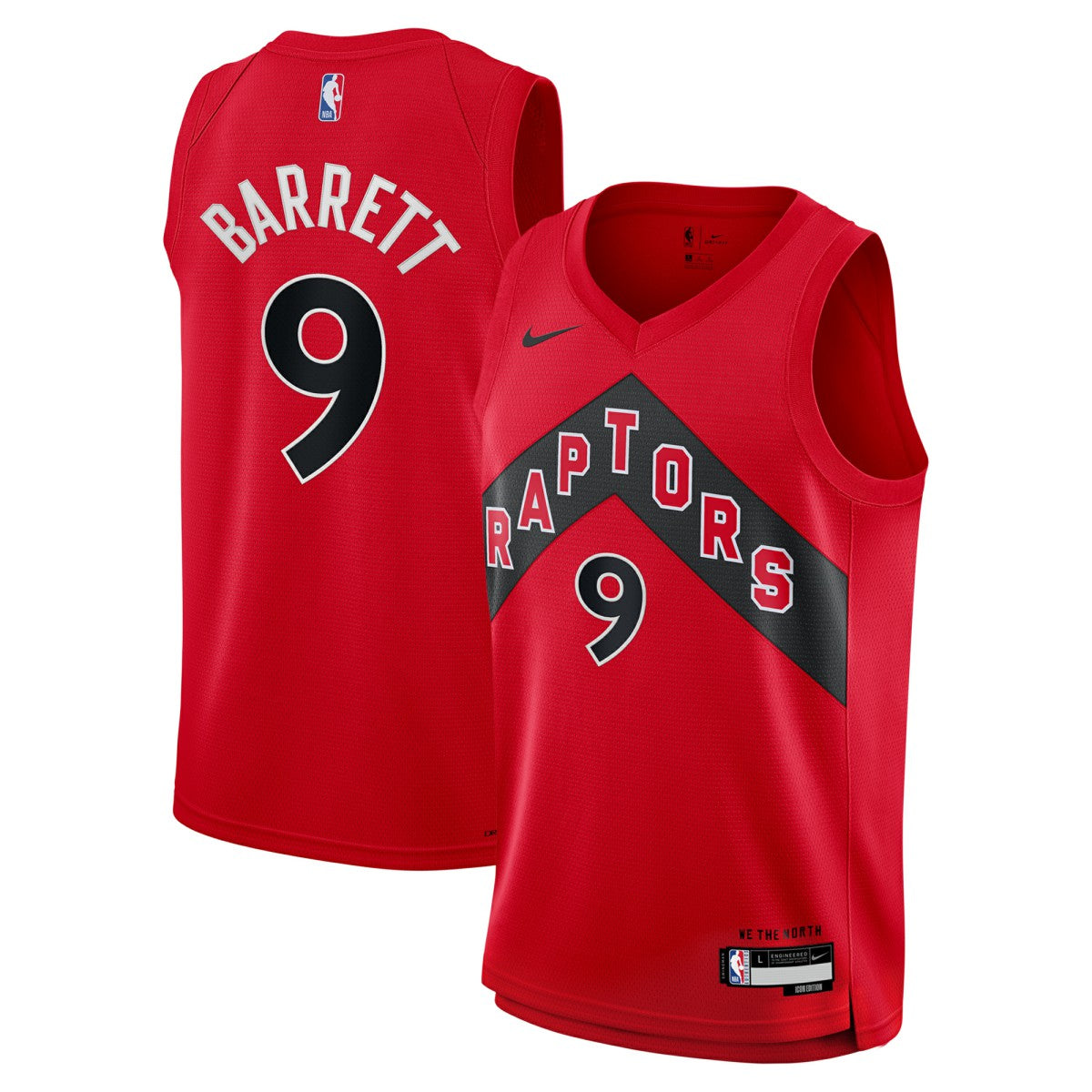 RJ Barrett Toronto Raptors Youth Swingman Jersey Icon Edition Red - Nike