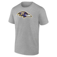 Lamar Jackson Baltimore Ravens Icon Player Name & Number T-Shirt - Gray T-shirts