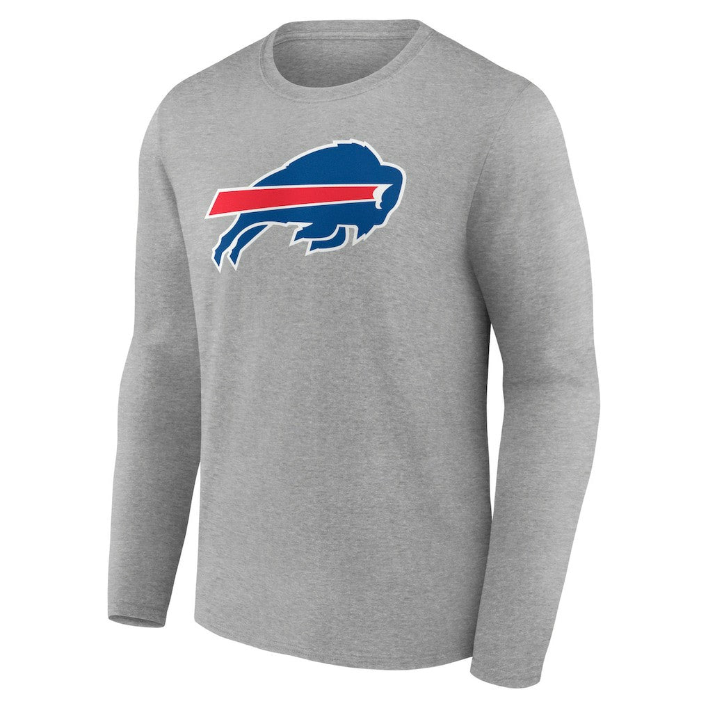 Josh Allen Buffalo Bills Icon Player Name & Number Long Sleeve T-Shirt - Gray T-shirts